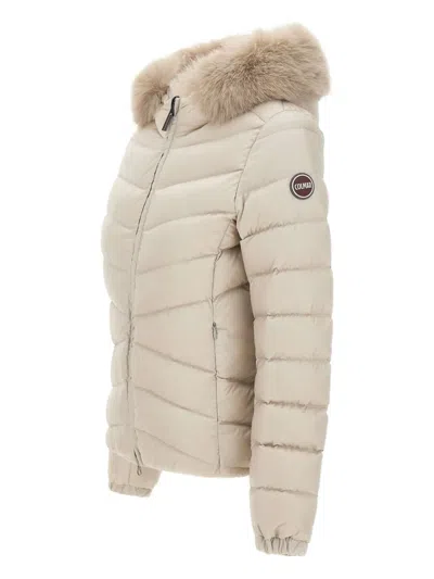 Colmar Fur-trimmed Jacket In Neutral