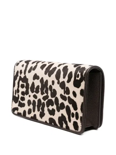 Valentino Printed Calf Hair Mini Vlogo Signature Shoulder Bag In Animal Print