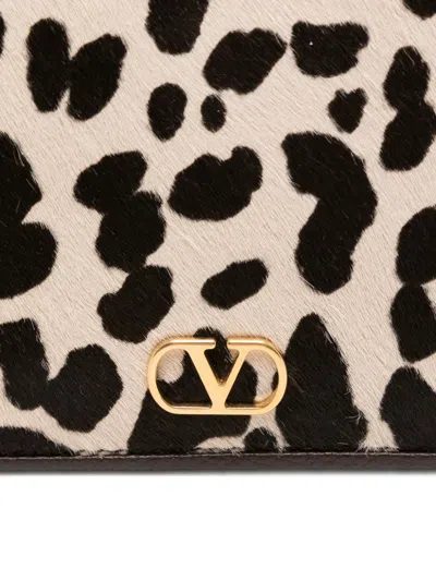 Valentino Printed Calf Hair Mini Vlogo Signature Shoulder Bag In Animal Print