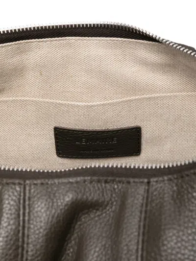 Lemaire Cross-body Bag With Adjustable Strap And Textured Finish In Gray