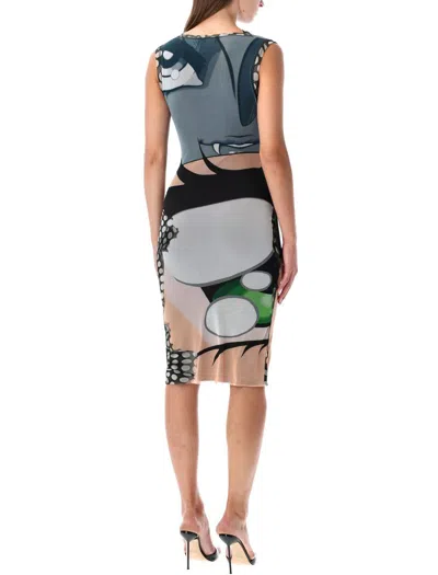Ottolinger Julien Ceccaldi Printed Bodycon Midi Dress In Multi