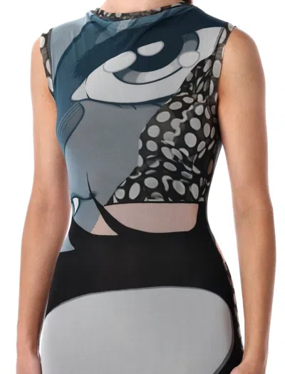 Ottolinger Julien Ceccaldi Printed Bodycon Midi Dress In Multi