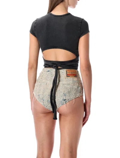 Diesel T-bunny Tail-r1 Cotton T-shirt In Black