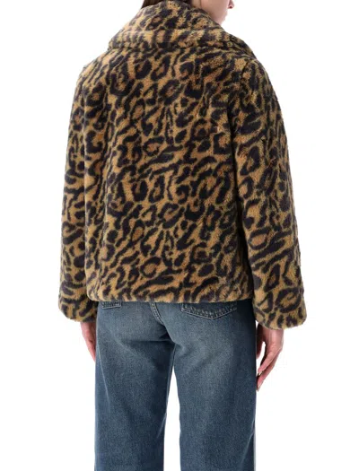 Apc A.p.c. Leopard-print Faux Fur Johanna Coat A.p.c. In Animal Print