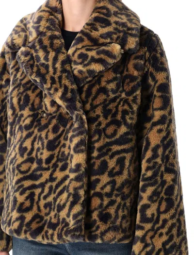 Apc A.p.c. Leopard-print Faux Fur Johanna Coat A.p.c. In Animal Print