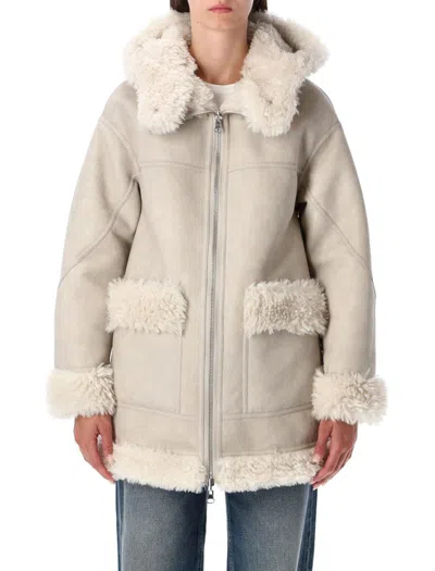 Urbancode Reversible Hooded Fleece-lined Coat In Neutral