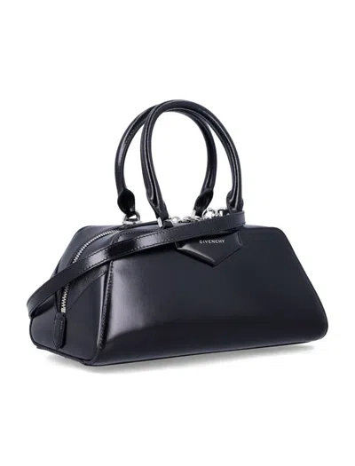 Givenchy Women Antigona East West Small Leather Shoulder Bag In Black