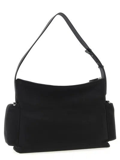 Mcm Borsa A Spalla Aren In Tessuto Nero Donna In Black