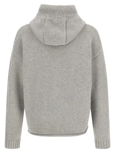 Jw Anderson J. W. Anderson Textured Zip-up Hoodie In Gray