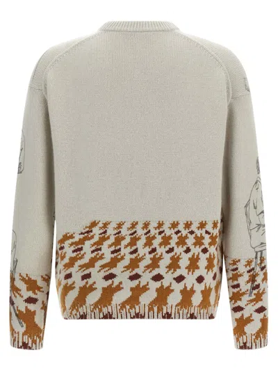 Jw Anderson Jacquard Pattern Sweater Sweaters And Cardigans Gray In Gray