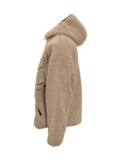 Diesel S-zat Teddy Zip Hoodie In Brown