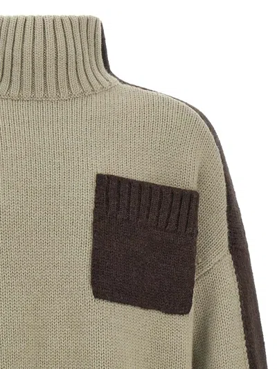 Jw Anderson Two Tone Patch Pocket Sweater In Multi