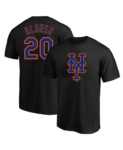 Fanatics Men's Pete Alonso Black New York Mets Big Tall Name Number T-shirt In Black