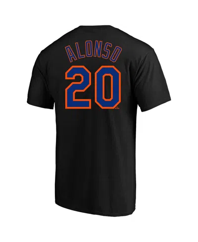 Fanatics Men's Pete Alonso Black New York Mets Big Tall Name Number T-shirt In Black