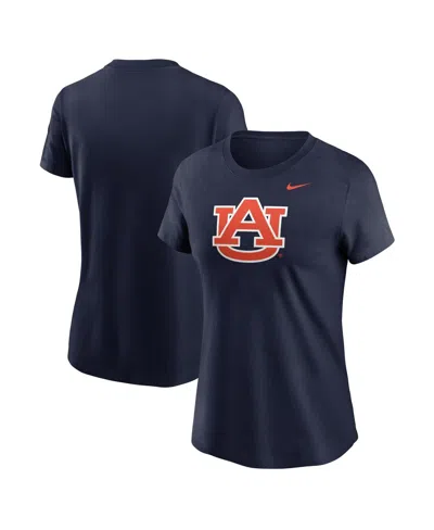 Nike Women's Navy Auburn Tigers Primary Logo T-shirt In Blue