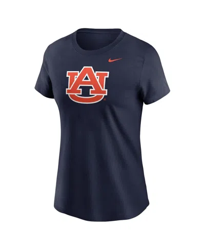 Nike Women's Navy Auburn Tigers Primary Logo T-shirt In Blue