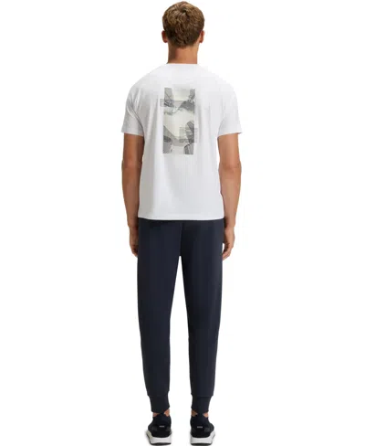 Hugo Boss Boss By  Men's Decorative Reflective Relaxed-fit T-shirt In White