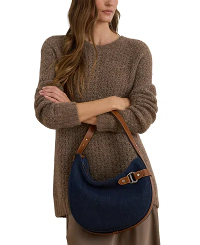 Ralph Lauren Tasha Large Denim Shoulder Bag