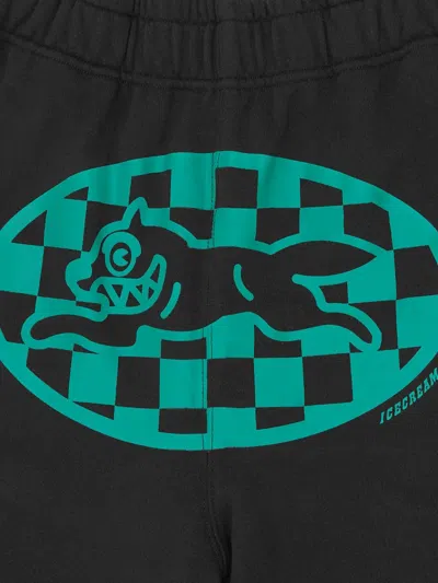 Icecream Check-pattern Track Pants In Black