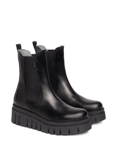 Nero Giardini 55mm Elastic-panelled Platform Boots In Black