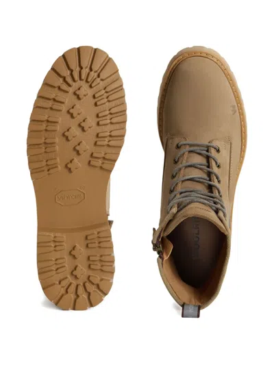 Woolrich Lace-up Zip Boots In Neutral