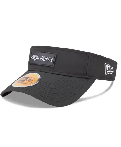 New Era Men's Black Baltimore Ravens 2025 Sideline Visor Hat In Black