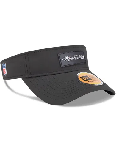New Era Men's Black Baltimore Ravens 2025 Sideline Visor Hat In Black