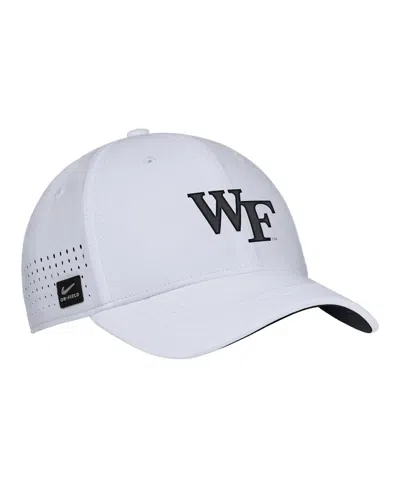 Nike Men's White Wake Forest Demon Deacons 2025 On-field Club Performance Adjustable Hat In White
