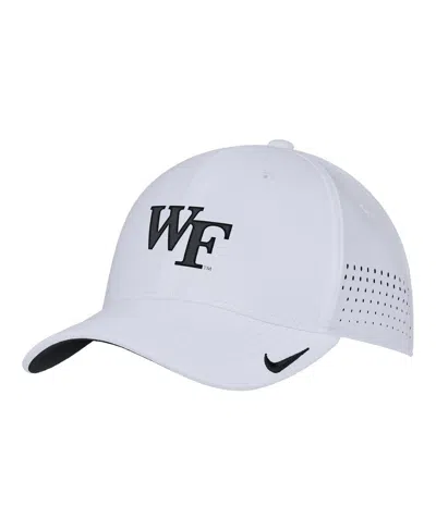Nike Men's White Wake Forest Demon Deacons 2025 On-field Club Performance Adjustable Hat In White