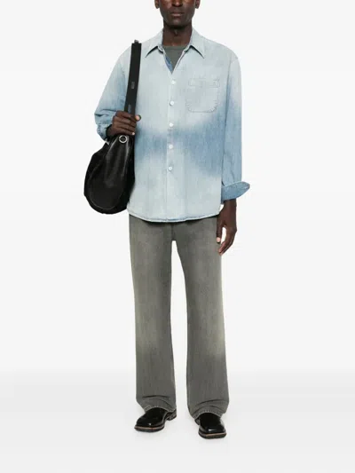 Our Legacy Long Sleeve Shirt With Chest Pocket Design In Blue