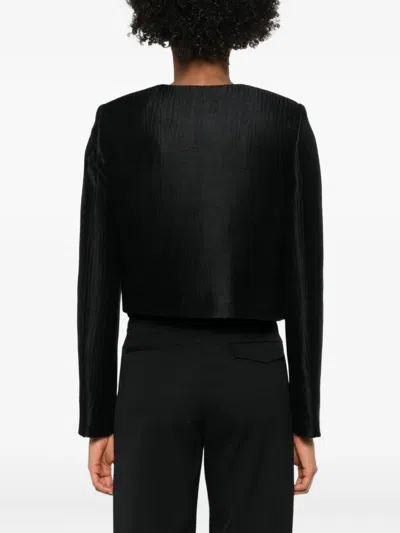 Brandon Maxwell Single-breasted Button-front Jacket In Black