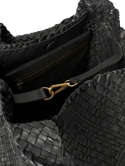 Visonà Esmeralda Leather Tote Bag In Black