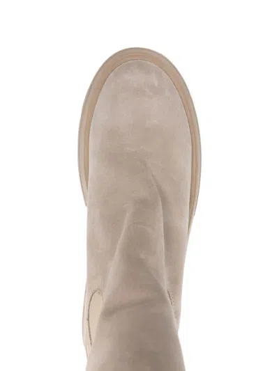 Marc O'polo 70mm Elasticated-panel Platform Boots In Neutral