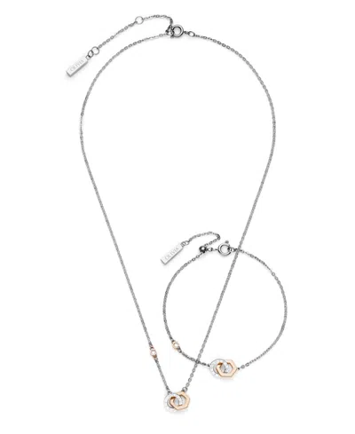 Olivia Burton Interlink Two Tone Stainless Steel Gift Set In Silver