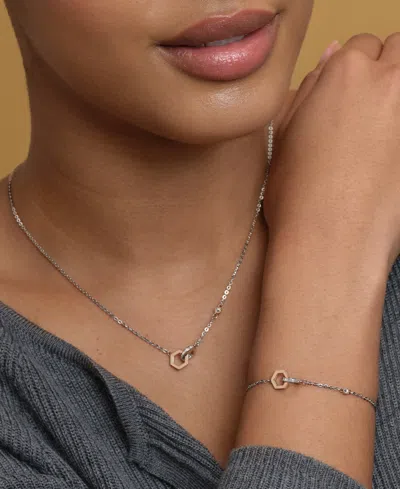 Olivia Burton Interlink Two Tone Stainless Steel Gift Set In Silver