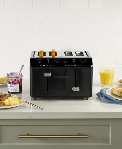 Chefman Smart Touch 4-slice Digital Toaster In Black