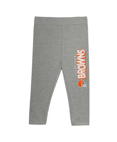 Outerstuff Toddler 2-piece Cincinnati Bengals Club House Long Sleeve Hoodie Top And Leggings Set In Gray