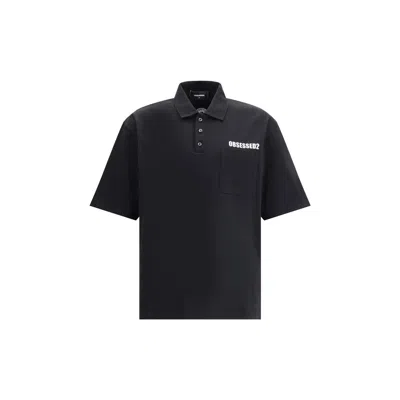 Dsquared2 Polo Shirt With Logo In Black