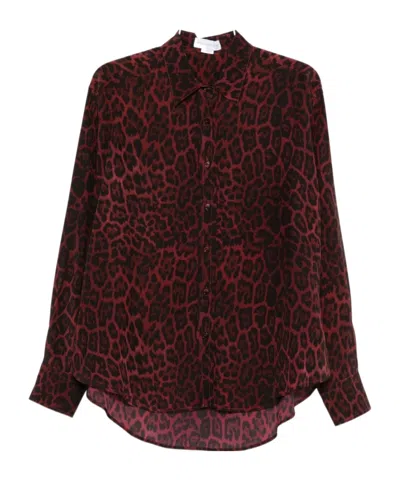 Stella Mccartney Leopard-print Buttoned Shirt In Brown