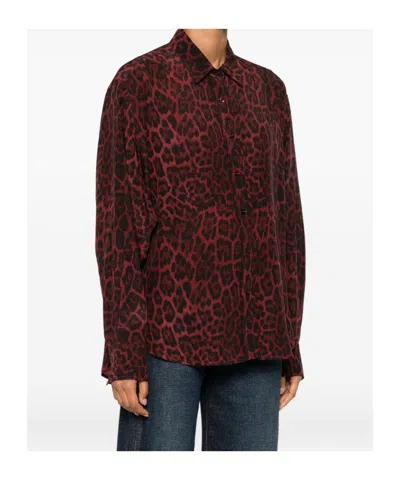 Stella Mccartney Leopard-print Buttoned Shirt In Brown