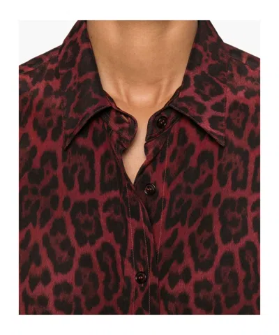 Stella Mccartney Leopard-print Buttoned Shirt In Brown