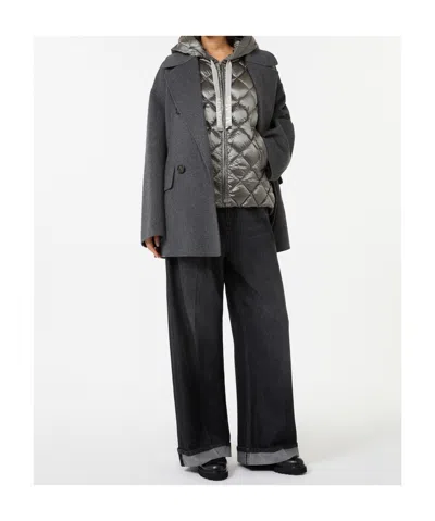 Max Mara Water-repellent Padded Gilet In Gray