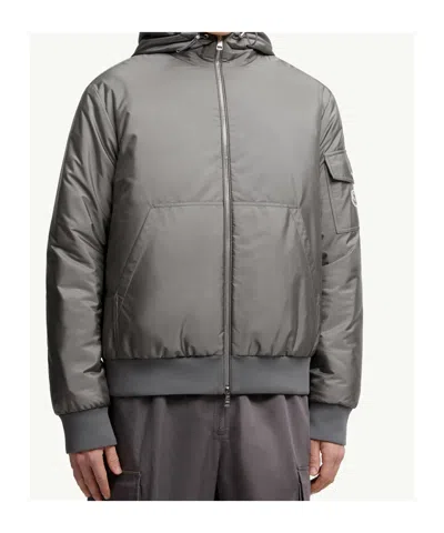 Moncler Zip-up Bomber Jacket In Gray