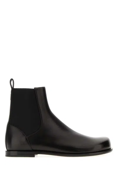 Fendi Ff Squared Chelsea Boots In Nappa Leather Shoes In Black