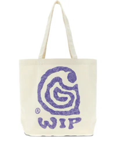 Carhartt Canvas Graphic Helix Tote Natural In White