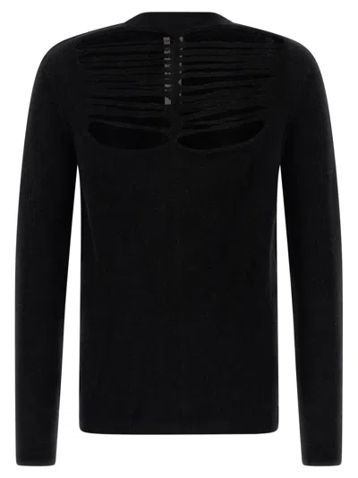 Rick Owens 'worn-out Ls Top' Knitwear In Black
