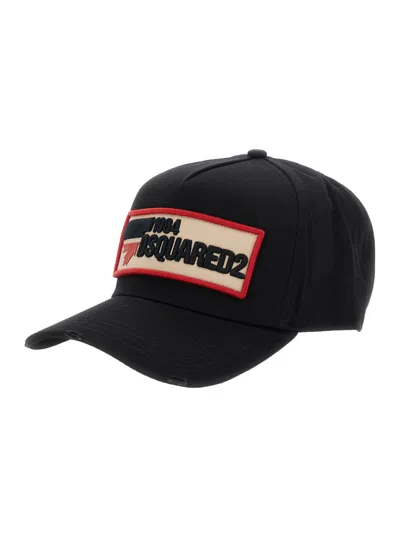Dsquared2 Logo-patch Baseball Cap In Black
