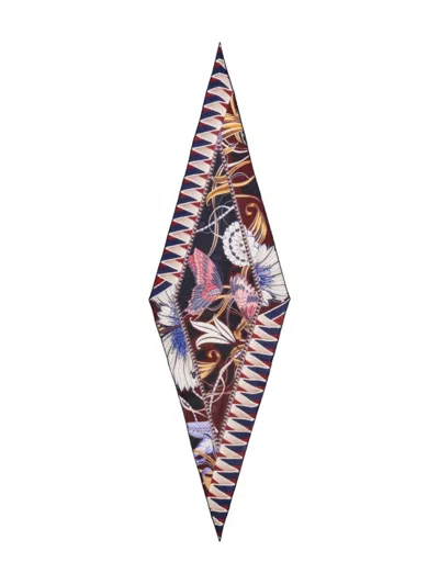Ferragamo Geometric Print Wool Bandeau Scarf In Multi