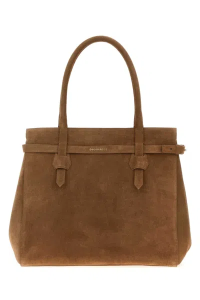Dsquared2 Dsquared Biscuit Suede Twin Handbag In Brown