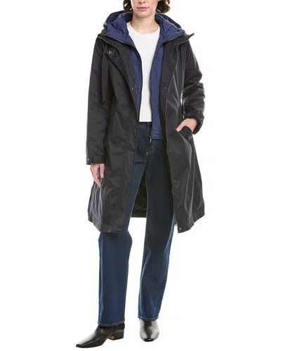 Bernardo Modern Utility Raincoat In Blue